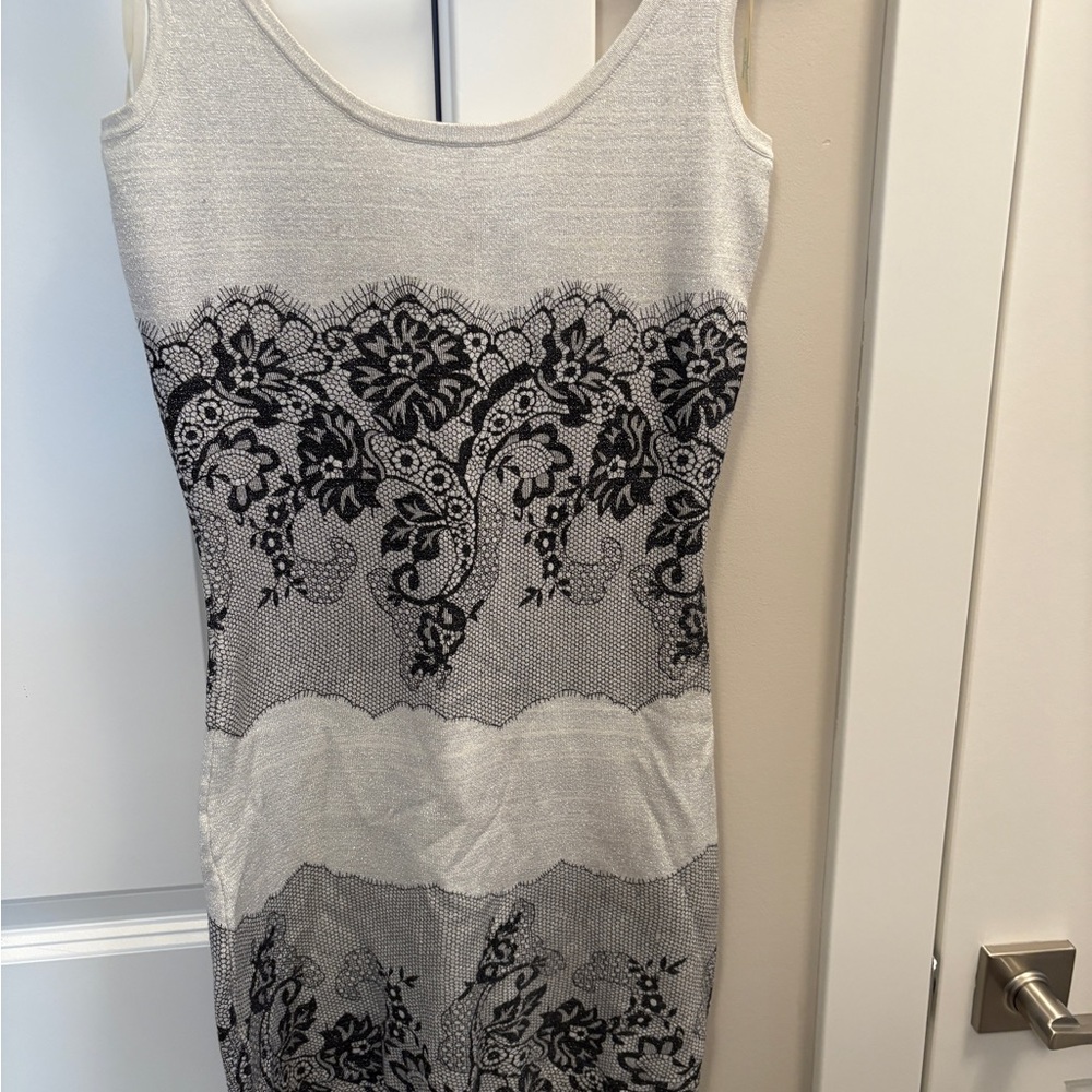 Guess by Marciano Monochrome Lace Mini Dress